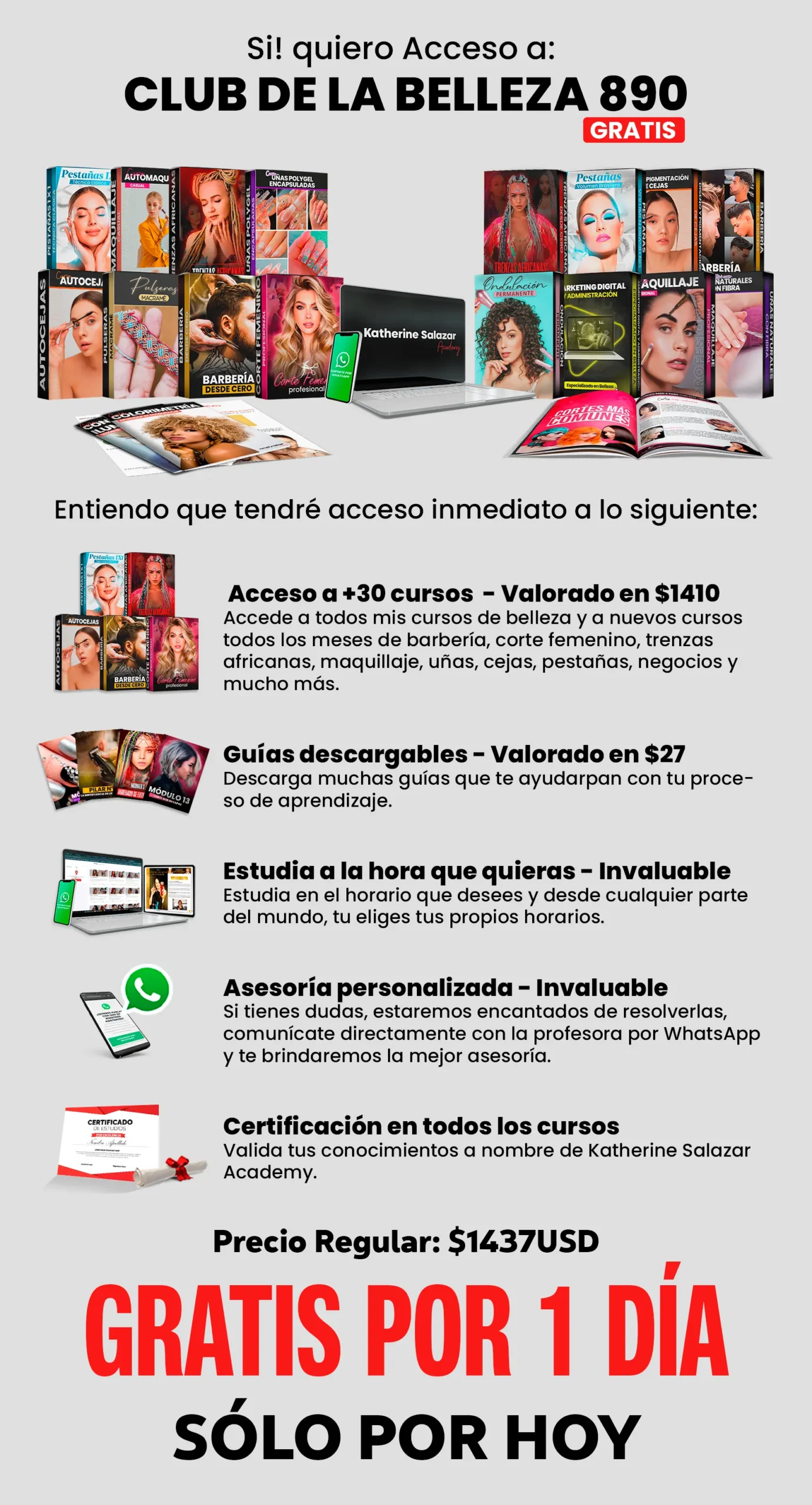 solo por hoy CLUB DE LA BELLEZA textto 2